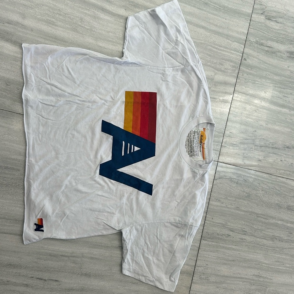 aviator nation white boyfriend tee perfect condition